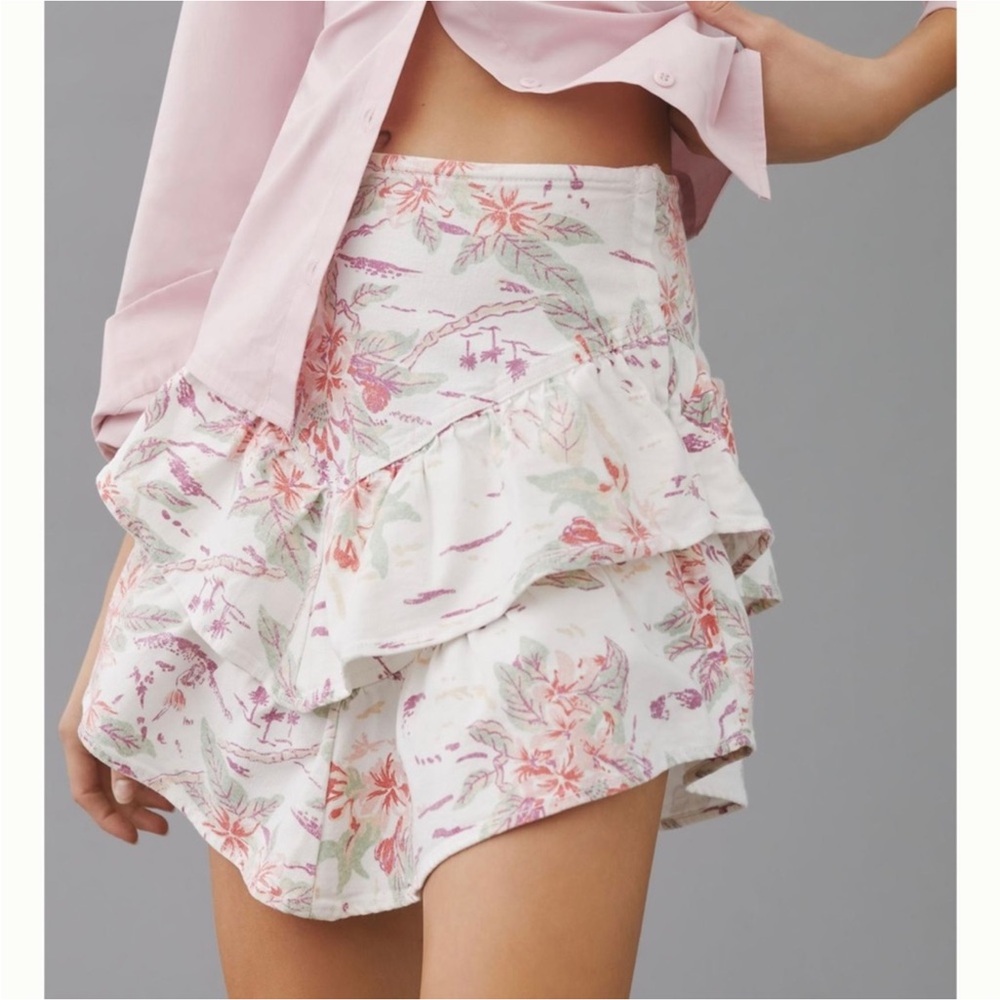 Mother the denim Hawaiian print mini skirt❤️❤️❤️❤️ - Picture 2 of 14